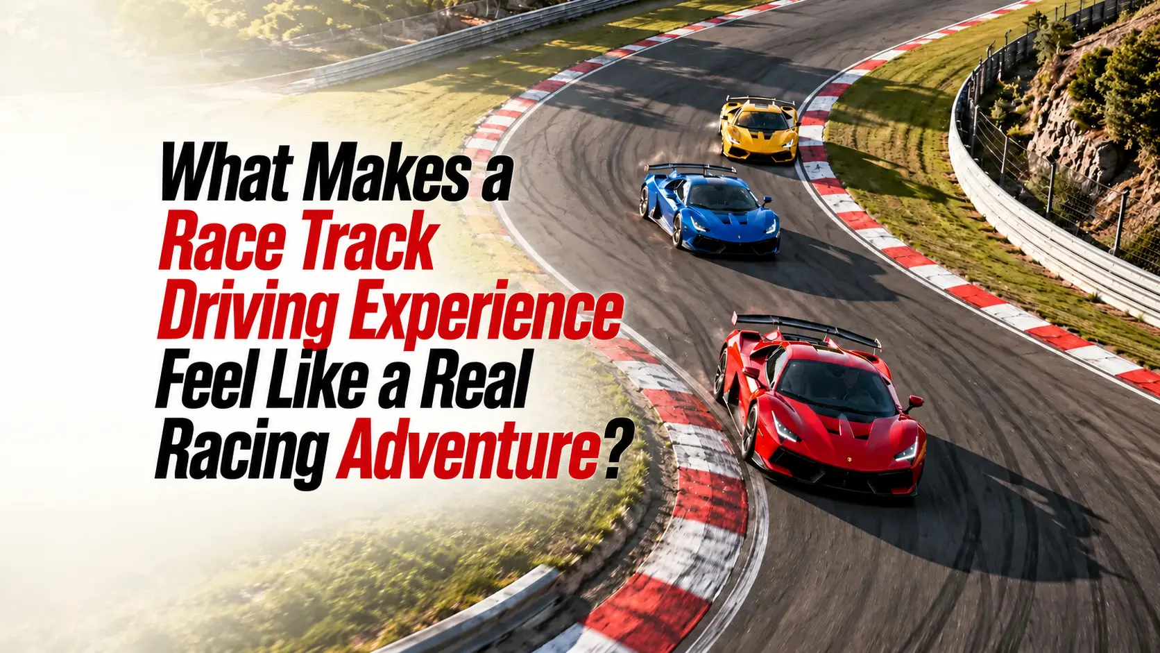 Supercars on a race track driving experience